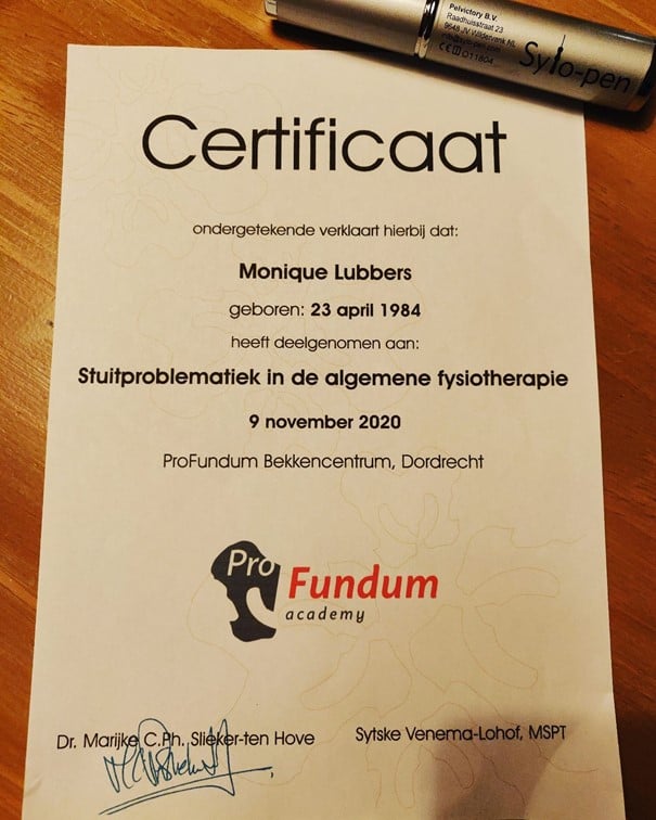 Certificaat Stuitproblematiek